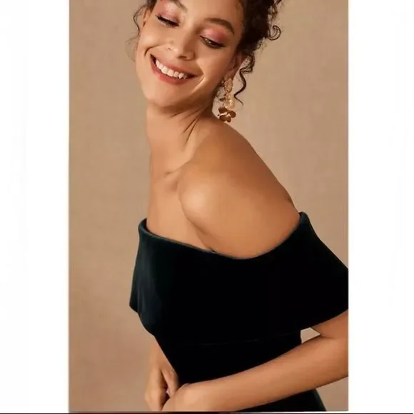 BHLDN Fawn Velvet Dress size 12 - Picture 2 of 8